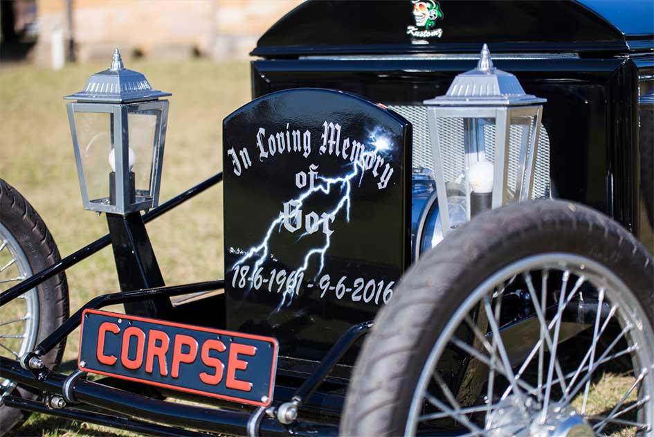 Custom coffin car